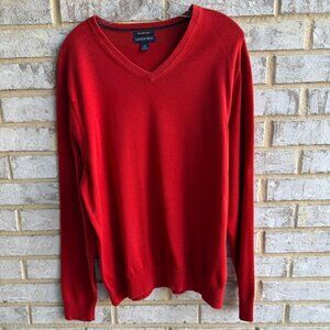 Lands' End V-Neck Long Sleeve Pullover Sweater Men's Size XL (46-48)